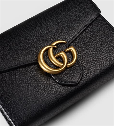 gucci ghost marmont wallet|gucci black wallet on chain.